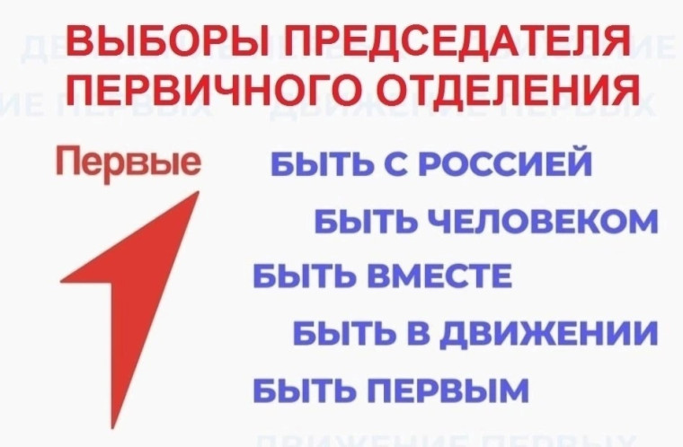 выборы председателя Совета Первых первичного отделения.